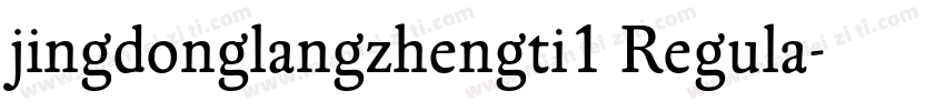 jingdonglangzhengti1 Regula字体转换